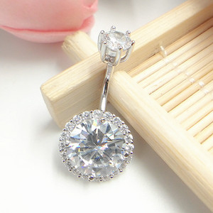 Ready to Ship S925 <strong>Sterling</strong> <strong>Silver</strong> Navel Ring Body Piercing Fine Jewelry Round <strong>Belly</strong> Button Ring Not Allergic Body Jewelry - Product Image 3