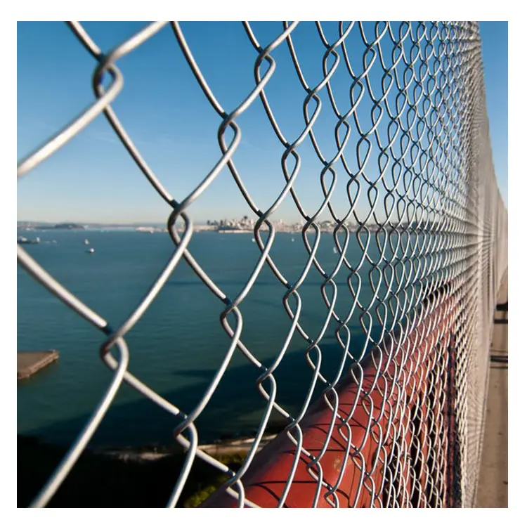 Özel şartname galvanizli zincir bağlantı çit tel örgü 3mm tel 75mm örgü zincir bağlantı çit