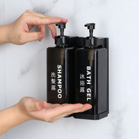 Distributeur de savon mural manuel antivol pour salle de bain d'hôtel 5 étoiles avec pompe, design moderne, matériau ABS