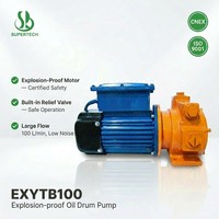 Pompe de transfert de carburant portable à commande entièrement automatique, en acier inoxydable, anti-explosion, pour fûts d'huile, 100 L/min, fournie directement par l'usine