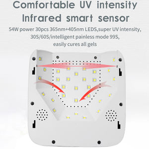 Lampe à Ongles LED UV 54W, Sèche-Manucure Sans Fil Rechargeable pour Gel <span class=keywords><strong>de</strong></span> Vernis à Ongles, Séchage Rapide - Product Image 3