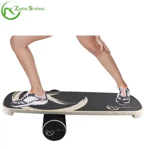 Zhensheng di legno wobble balance board rullo di surf