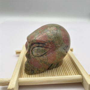 Bán buôn tự nhiên pha lê sọ Rose Quartz người ngoài hành tinh sọ Obsidian pha lê dân gian khắc để trang trí và quà tặng - Product Image 3