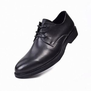 Zapatos de Cuero con Cordones para Hombre, Diseño Clásico con Punta Cuadrada, Transpirables, Ligeros, Antideslizantes, para Oficina, Negocios, Primavera-Verano - Product Image 5