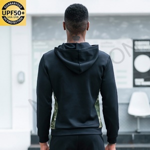 Customized Men's Sports Camouflage Top <b>Hoodie</b> Quick Dry Sun Protection Running Fitness Sports Jacket - Product Image 4