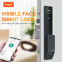 Serrure de porte intelligente pour appartement, villa, hôtel, bureau, avec écran vidéo, interphone, application Tuya, enregistrement des entrées, verrouillage automatique, anti-effraction