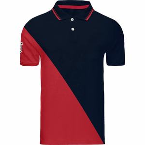 เสื้อโปโลแขนสั้นแบบแห้งเร็วเสื้อโปโลเล่นกอล์ฟสีทูโทนพร้อมผ้าถักสีเข้มสำหรับตกแต่ง - Product Image 3