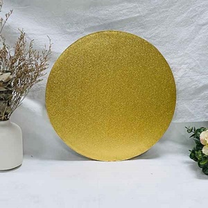 100pcs 8 Inch Gold Round Cake <b>Drum</b> Corrugated Cardboard 12mm Thick Waterproof <b>Oil</b>-Proof Embossing Stamping Printing Handling - Product Image 1