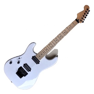 Chitarra Elettrica Flyoung Bianca per Mancini, Manico in Acero, Hardware Nero, Ponte Floyd Rose, Prezzo Conveniente - Product Image 1