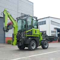 PENGIRIMAN GRATIS CE Backhoe Excavator Loader 4x4 Diesel Retroexcavadora Mini Mesin Epa Backhoe Loader Backhoe Loader yang Dapat Ditarik Excavator
