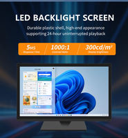 Écran tactile de bureau plat véritable industriel de 19.5/21.5/23.8 pouces Moniteur à écran tactile capacitif Lcd Pos