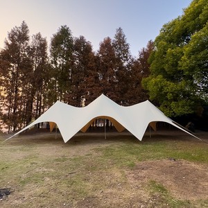Grande <span class=keywords><strong>Pergola</strong></span> d'extérieur imperméable de 10m, 15m, 20m pour 60-80 personnes, auvent étoilé, bâche de protection pour la plage, le camping et les voyages avec poteaux - Product Image 1
