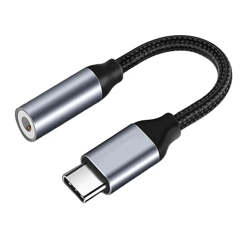 Chargement et écoute de chansons Audio usb-c type-c vers adaptateur de prise casque 3.5mm pour Xiaomi pour Huawei