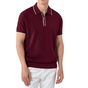 เสื้อเชิ้ตผู้ชายผ้าฝ้ายถักยืดหยุ่น 100% ป้องกันรอยยับ พิมพ์ลายดิจิทัล ปักลาย แต่งขอบตัดกัน มีกระเป๋า สไตล์ลำลอง รับผลิตแบบ OEM - Product Image 1
