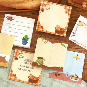 100 hojas/paquete 100 notas adhesivas cálido diario cuaderno estilo crayón ilustración planificador decoración estudio Memo mensaje papel - Product Image 1