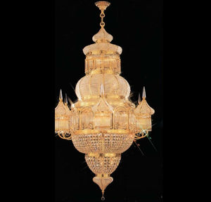 Lustre led doré en cristal au style européen, design moderne, éclairage d'intérieur, luminaire décoratif de plafond, idéal pour une église - Product Image 4