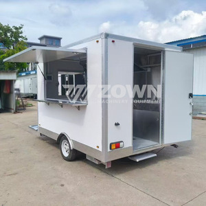 Remorque alimentaire mobile électrique standard avec double évier en acier inoxydable, taille et couleur personnalisables pour la vente de nourriture de rue - Product Image 5