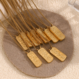 GT Vintage joyería chapado en oro collar Tarot <span class=keywords><strong>111</strong></span> Ángel número colgante collar al por mayor Acero inoxidable amor tarjeta Accesorios - Product Image 4