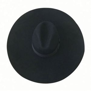 Chapeaux Fedora pour femmes noirs, bord large de 16 cm, style vintage, 100% laine de haute qualité, prix bas, 300 pièces, pour fêtes à thème et pêche - Product Image 3