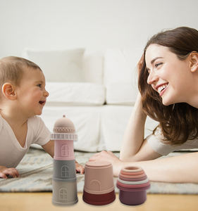 <span class=keywords><strong>ของ</strong></span>เล่นเด็กซิลิโคนนิ่มแบบไม่ขึ้นชื่อ Montessori <span class=keywords><strong>ของ</strong></span>เล่นแบบซ้อนบล็อกตัวต่อสำหรับเด็กเพื่อการศึกษาปฐมวัย - Product Image 6