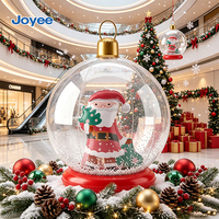 Joyee – Boule de neige gonflable de Noël en PVC transparent avec motif Père Noël et ours – Décoration de fêtes – Vente en gros