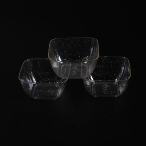 Tazones Cuadrados Desechables para Servir y Vasos Fríos para Fiestas, Tazones <span class=keywords><strong>de</strong></span> Plástico Transparente para Aperitivos o Ensaladas, Paquete <span class=keywords><strong>de</strong></span> 25 - 2.6 Onzas - Product Image 1