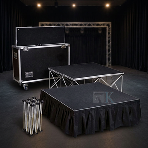 Complete Set Stage Platform with Skirts & Flight Cases Durable Platform Stage - Product Image 1