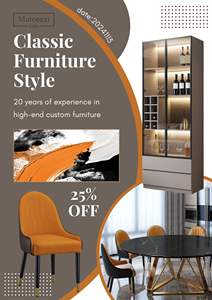 Meubles multifonctionnels en bois massif modernes et luxueux, réglables et personnalisés, pour salon, salle à manger, hôtel, cuisine, appartements - Product Image 5