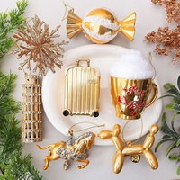 Ornements de Noël pour PC, pendentifs suspendus Chien Ballon et Train, décorations de sapin de Noël DIY, cadeaux de Noël en gros
