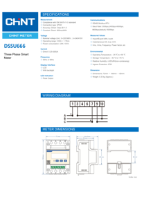 CHINT <span class=keywords><strong>DDSU666</strong></span> Compteur intelligent monophasé Din monté sur rail <span class=keywords><strong>DDSU666</strong></span> Compteur d'énergie intelligent 3 phases - Product Image 5