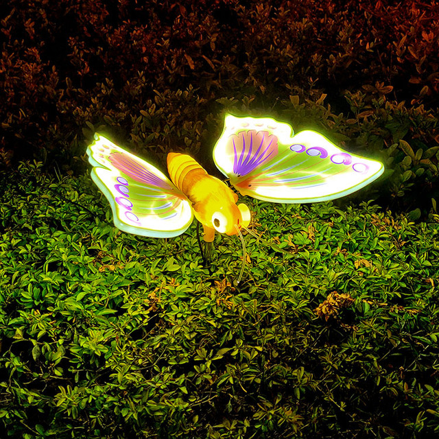 Lightslighting Dynamic LED Butterfly Light Stand for Outdoor Landscape Holiday Decoration IP65 Rated Christmas Easter