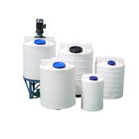 Tanque de Preparación Química de PE, Contenedor Vertical de Mezcla de Líquidos para Proyectos de Tratamiento de Aguas Residuales Industriales y Agua Pura