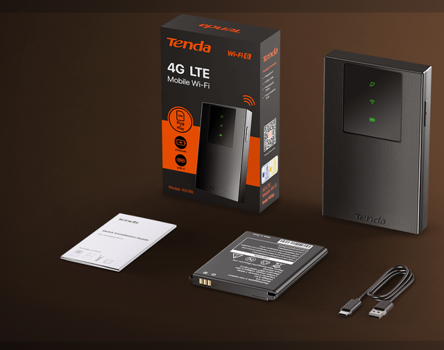 Tenda 4G180 185 WIFI 6 150Mbps Pocket WiFi 4G LTE Router Type-C 2100mAh 4G Sim Card Mobile Router Outdoor Firewall