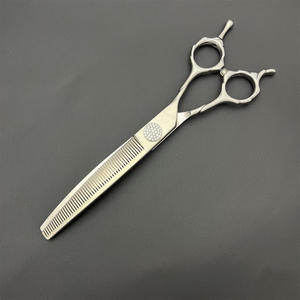 Ciseaux de toilettage pour animaux Vg10, 7 pouces, dents courbées, acier inoxydable, pour toilettage canin - Product Image 2