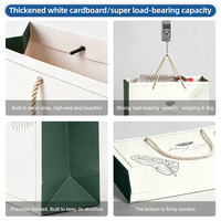 Sacs en papier de luxe personnalisés avec logo de Noël pour la vente en gros, pour vêtements, chaussures, emballages cadeaux de fêtes