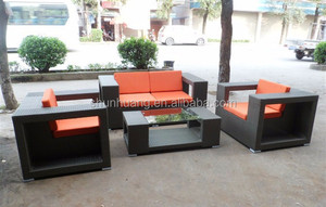 Conjunto de Sofá de Jardim em Rattan de Alta Qualidade com Puff, Móveis para Pátio, Quintal, Villa, Sofás Seccionais para 5 Pessoas - Product Image 6
