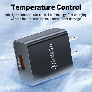 Chargeur mural USB QC3.0 de 18W, adaptateur de charge rapide pour <span class=keywords><strong>iPhone</strong></span> 13 12 <span class=keywords><strong>XS</strong></span> XR, Xiaomi, Samsung, HUAWEI, OPPO, prise d'alimentation de voyage - Product Image 5