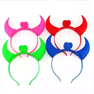Cheap Light Up Devil Headband Led Halloween Party Devil Headband LED Devil Horns for Party Supplies