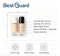 Boîtier en PET thermoformé sur mesure pour recharge de cosmétiques et étui compact de maquillage