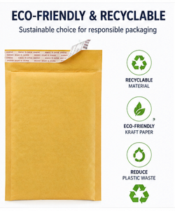 Sobres Acolchados Kraft Dorados con Logotipo Personalizado, Bolsas de Envío Acolchadas, Sobres Impermeables con Cierre Autoadhesivo para Paquetería de Oficina Postal - Product Image 3