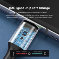 Chargeur rapide 2 en 1 65W PD USB C vers USB Type C et USB-A Câble de charge rapide 0.5M 1M 1.2M 1.8M 2M 3M