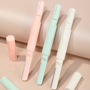 13cm da donna con manico dritto a doppia testa <span class=keywords><strong>per</strong></span> <span class=keywords><strong>sopracciglia</strong></span> rasoio lungo e corto affilato raschietto <span class=keywords><strong>per</strong></span> <span class=keywords><strong>sopracciglia</strong></span> - Product Image 2