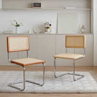 Chaises de salle à manger en rotin de style vintage, confortables et modernes, pour restaurants et hôtels, en promotion
