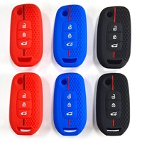 Housse de protection en silicone alvéolé pour clé de voiture télécommande rabattable Renault Kadjar Koleos Captur Dacia Duster Logan Alaskan