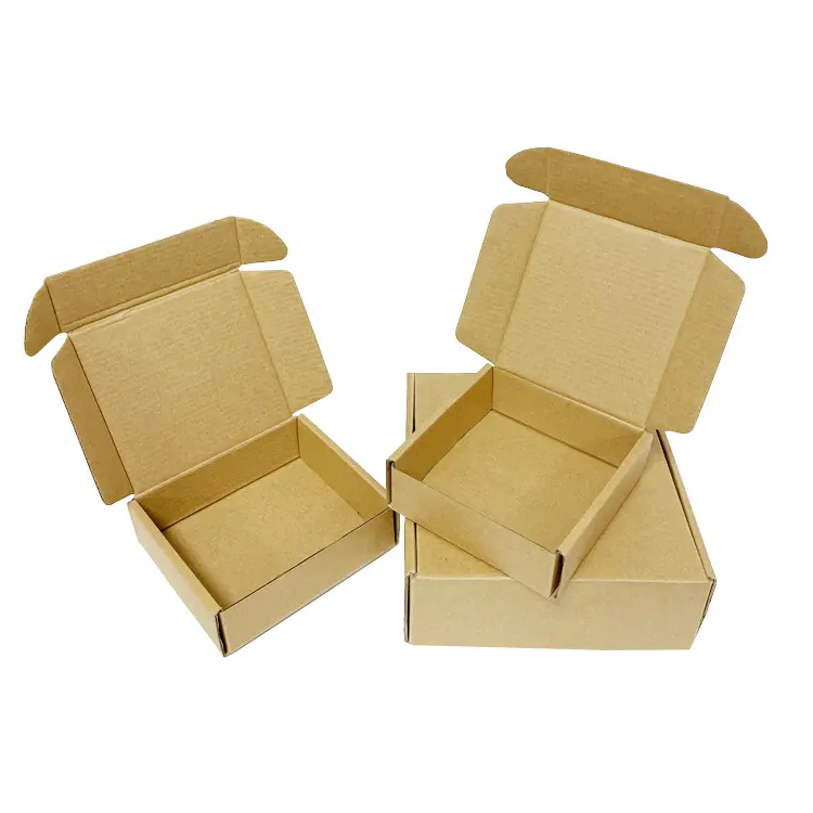 包装用バルク格安カスタムロゴブランククラフト段ボール紙箱