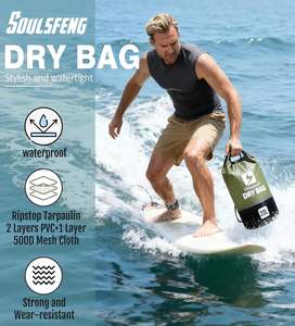 กระเป๋าเป้กันน้ำแบบแห้งสำหรับพายเรือ ล่องแก่ง เดินป่า  พร้อมโลโก้ OEM ตามสั่ง  กระเป๋าเป้กันน้ำสำหรับกีฬาทางน้ำ - Product Image 4