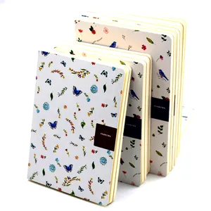 Livretas Kraft personnalisé Floral mignon impression couverture souple fil couture reliure carnet de notes