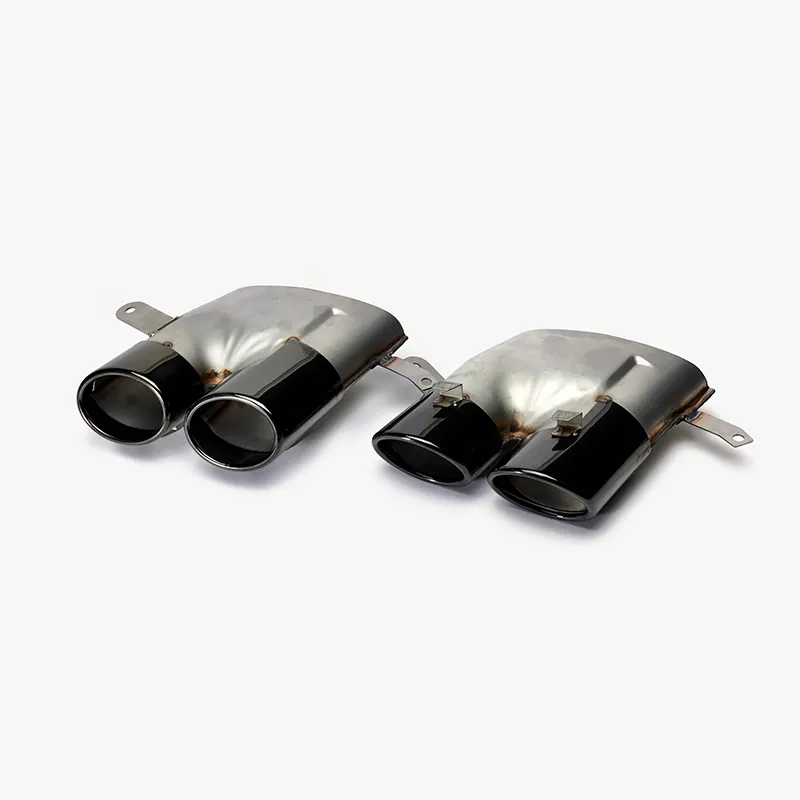 Wholesale Price 1 Pair 4 Out Exhaust Pipe For 2016-2018 Audi A6 A7 S Line Up To S6 S7 Stainless Steel Exhaust Tip