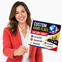 Hediye Bayrağı Taşınabilir El Bayrağı Toptan Polyester 9x14 İnç
