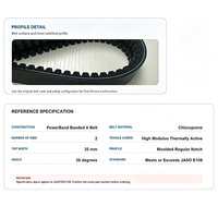 حزام V للسيارات من نوع Gates 2 AV15X1135 PowerBand ذو شريحتين لأنظمة الدفع الثقيلة التجارية